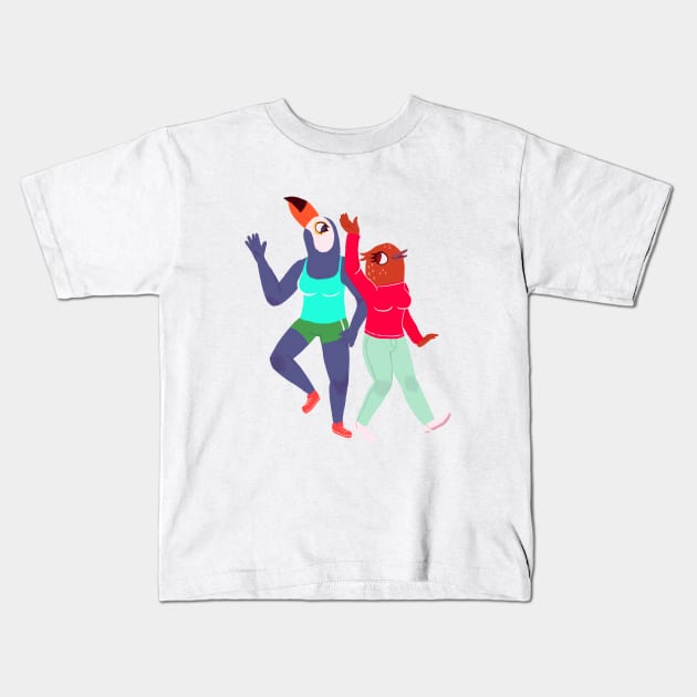 Best Friends Kids T-Shirt by curiousquirrel